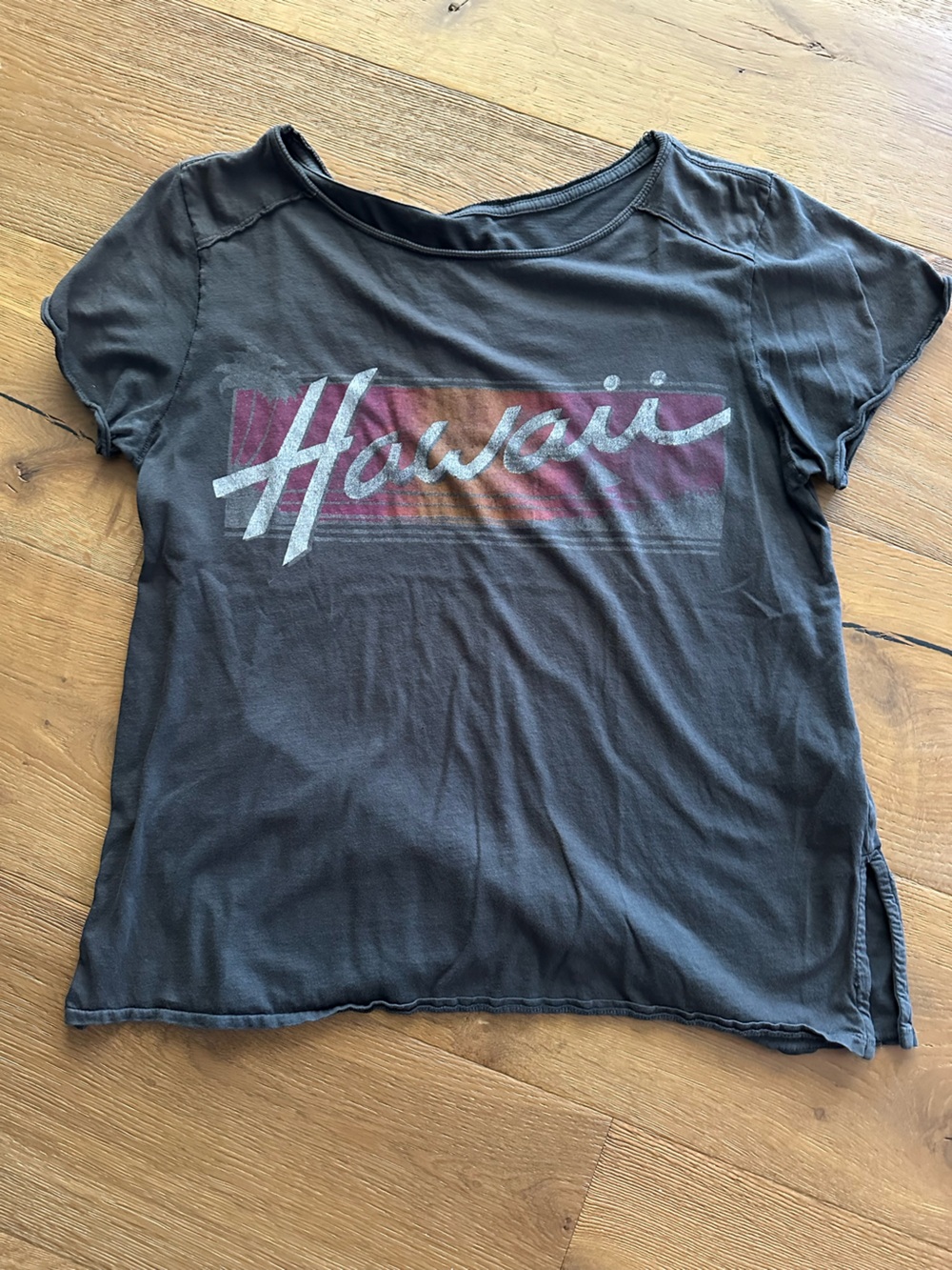 Free People Hawaii Graphic Tee Shirt Top  XS